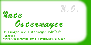 mate ostermayer business card